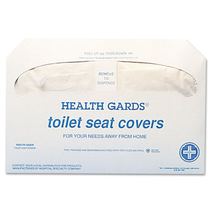 HOSPECO Health Gards Toilet Seat Covers, 14.25 x 16.5, White, 250 Covers-Pack, 20 Packs-Carton HG-5000