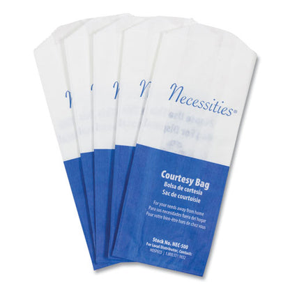 HOSPECO Feminine Hygiene Convenience Disposal Bag, 3" x 7.75", White, 500-Carton NEC-500