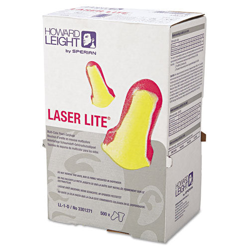 Howard Leight by Honeywell LL-1 D Laser Lite Single-Use Earplugs, Cordless, 32NRR, MA-YW, LS500, 500 Pairs LL-1-D