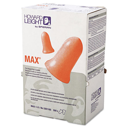 Howard Leight by Honeywell MAX-1 D Single-Use Earplugs, Cordless, 33NRR, Coral, LS 500 Refill MAX-1-D