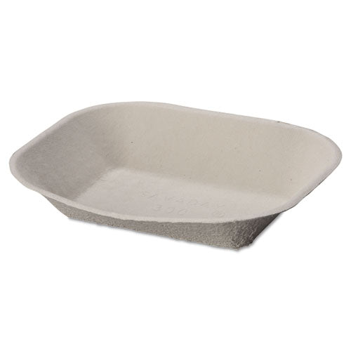 Chinet Savaday Molded Fiber Food Tray, 1-Compartment, 7 x 9, Beige, 250-Bag, 500-Carton 10405