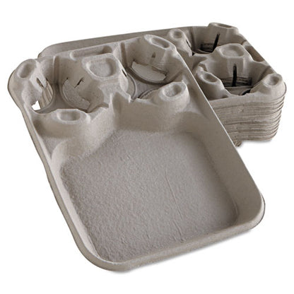 Chinet StrongHolder Molded Fiber Cup-Food Trays, 8 oz to 44 oz, 2 Cups, Beige, 100-Carton 20990