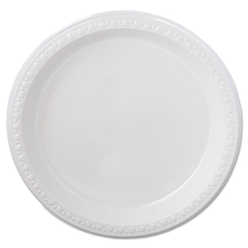 Chinet Heavyweight Plastic Plates, 9" dia, White, 125-Pack, 4 Packs-Carton 81209