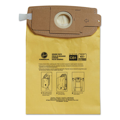 Hoover Commercial Disposable Vacuum Bags, Allergen C1, 10-Pack AH10273