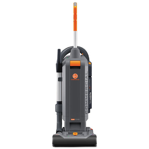 Hoover Commercial HushTone Vacuum Cleaner with Intellibelt, 13" Cleaning Path, Gray-Orange CH54113