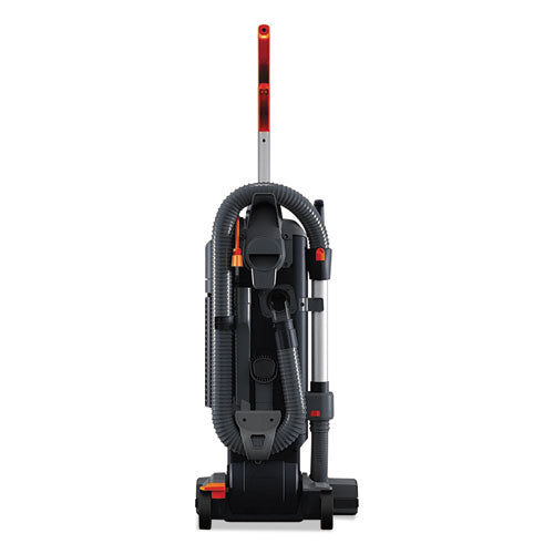 Hoover Commercial HushTone Vacuum Cleaner with Intellibelt, 15" Cleaning Path, Gray-Orange CH54115