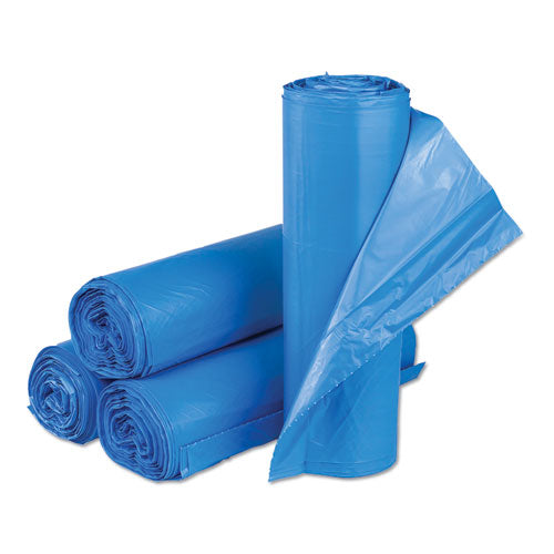 Inteplast Group High-Density Commercial Can Liners, 33 gal, 14 microns, 30" x 43", Blue, 250-Carton BRS304314BL