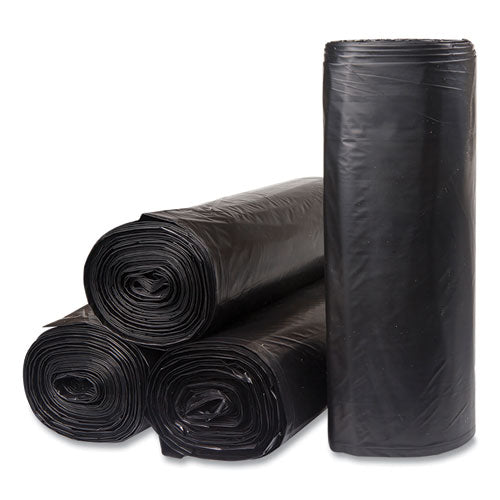 Inteplast Group Low-Density Commercial Can Liners, 45 gal, 1.2 mil, 40" x 46", Black, 10 Bags-Roll, 10 Rolls-Carton ECI404612K