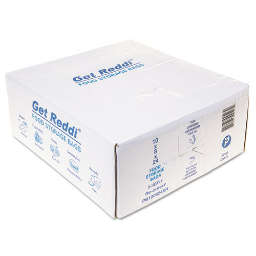Inteplast Group Food Bags, 22 qt, 1.2 mil, 10" x 24", Clear, 500-Carton PB100824XH