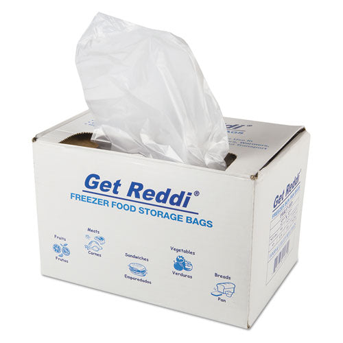 Inteplast Group Get Reddi Freezer Food Storage Bags, 0.5 mil, 27" x 37", Natural, 200-Carton PBR37-HD