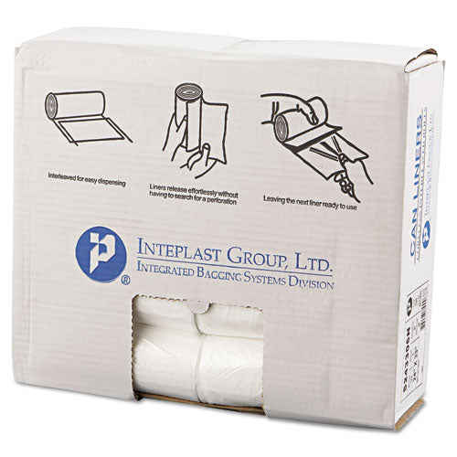 Inteplast Group High-Density Commercial Can Liners, 16 gal, 6 microns, 24" x 33", Natural, 1,000-Carton S243306N