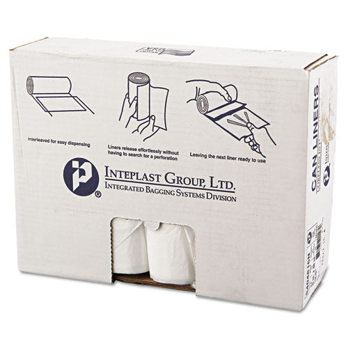 Inteplast Group High-Density Interleaved Commercial Can Liners, 45 gal, 16 microns, 40" x 48", Clear, 250-Carton S404816N