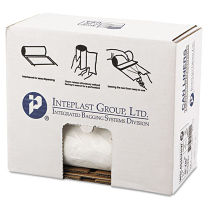 Inteplast Group Low-Density Commercial Can Liners, 45 gal, 0.7 mil, 40" x 46", White, 100-Carton WSL4046XHW-2