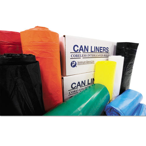 Inteplast Group High-Density Commercial Can Liners Value Pack, 60 gal, 14 microns, 36" x 58", Clear, 250-Carton VALH3660N16