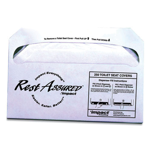 Impact Rest Assured Seat Covers, 14.25 x 16.85, White, 250-Pack, 20 Packs-Carton 25177673