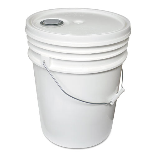 Impact Utility Bucket w-Lid, Polyethylene, 5gal, White 5515