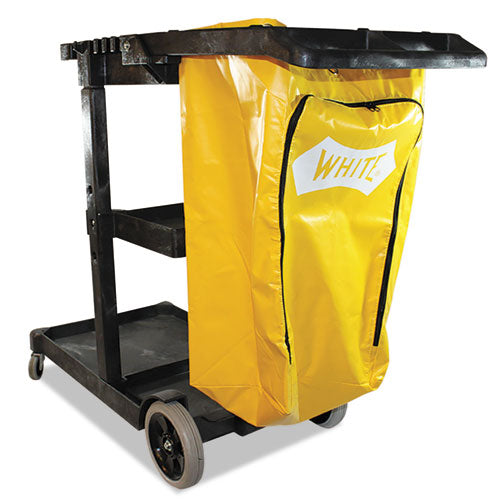 Impact Janitorial Cart, Three-Shelves, 20.5w x 48d x 38h, Yellow IMP 6850