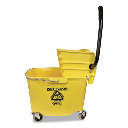 Impact Side-Press Squeeze Wringer-Plastic Bucket Combo, 12 to 32 oz, Yellow IMP 6Y-2635-3Y