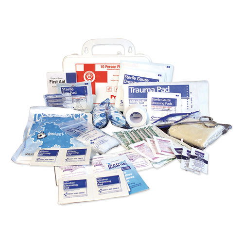 Impact 10-Person First Aid Kit, 62 Pieces, 8.5 x 5.5 x 3.25, Plastic Case 7317