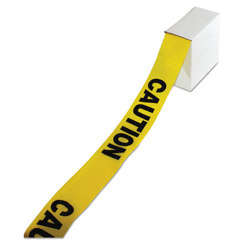 Impact Site Safety Barrier Tape, "Caution" Text, 3" x 1,000 ft, Yellow-Black IMP 7328
