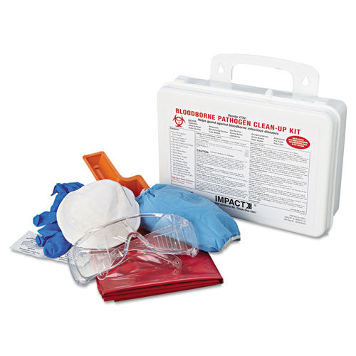 Impact Bloodborne Pathogen Cleanup Kit, OSHA Compliant, Plastic Case BWK 7351