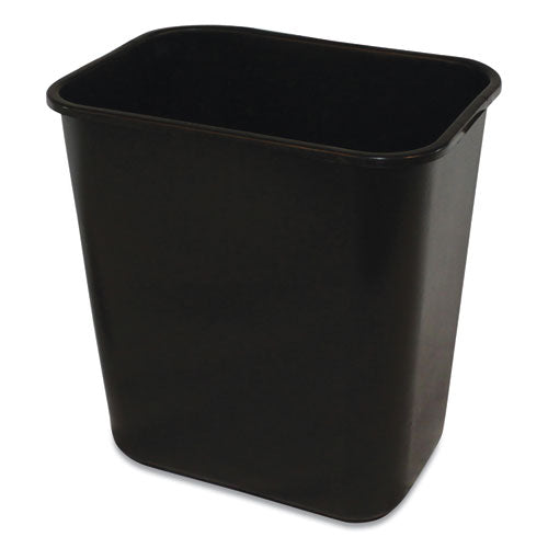 Impact Soft-Sided Wastebasket, Rectangular, Polyethylene, 28 qt, Black IMP 7702-5