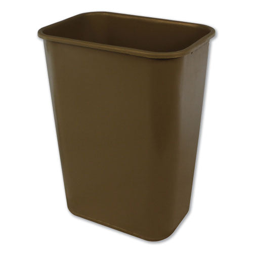 Impact Soft-Sided Wastebasket, Rectangular, Polyethylene, 41 qt, Beige IMP 7703 BEI