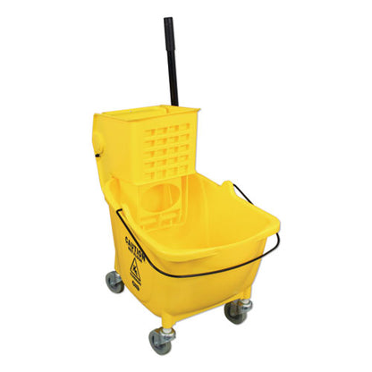 Impact Side-Press Wringer and Plastic Bucket Combo, 12 to 32 oz, Yellow IMP 7Y-2636-3Y