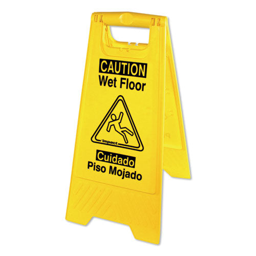 Impact Bilingual Yellow Wet Floor Sign, 12.05 x 1.55 x 24.3 9152W