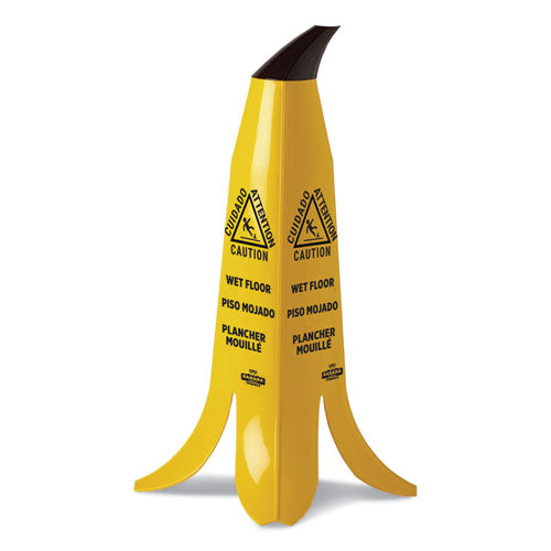 Impact Banana Wet Floor Cones, 11 x 11.15 x 23.25, Yellow-Brown-Black B1001