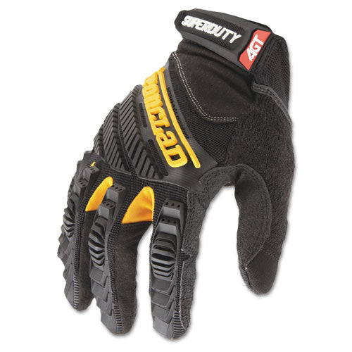Ironclad SuperDuty Gloves, X-Large, Black-Yellow, 1 Pair SDG205XL