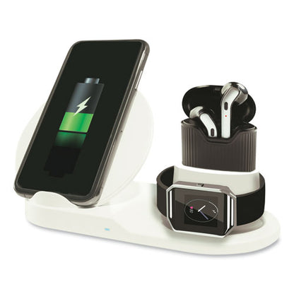 Itek 3-in-1 Qi Wireless Charging Stand, USB-C Cable, Black WSC-6-1772