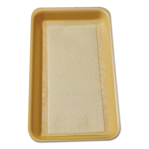 International Tray Pads Meat Tray Pads, 6w x 4.5d, White-Yellow, 1,000-Carton TA1341108