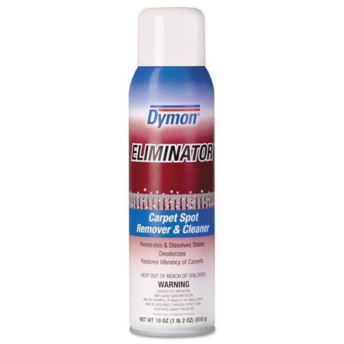Dymon Eliminator Carpet Spot and Stain Remover, 18 oz Aerosol Spray, 12-Carton 10620