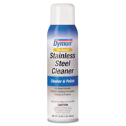Dymon Stainless Steel Cleaner, 16 oz Aerosol Spray, 12-Carton 20920