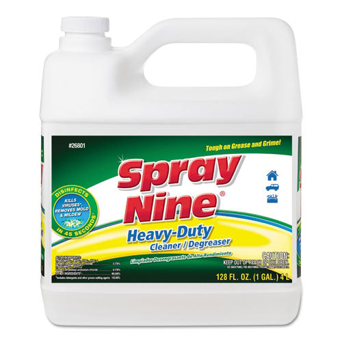 Spray Nine Heavy Duty Cleaner-Degreaser-Disinfectant, Citrus Scent, 1 gal Bottle 26801
