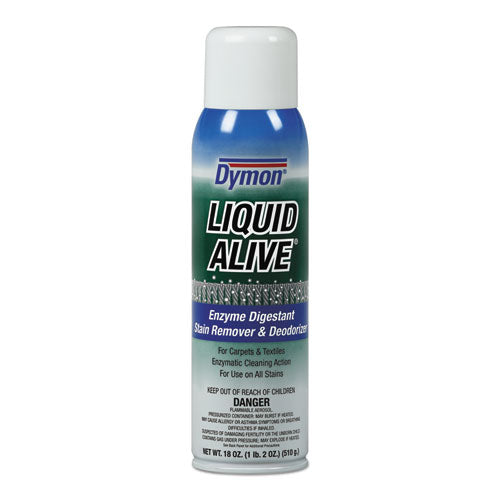 Dymon LIQUID ALIVE Carpet Cleaner-Deodorizer, 20 oz Aerosol Spray, 12-Carton 33420