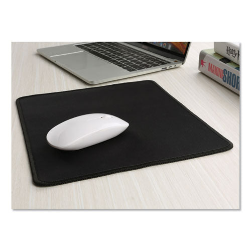 Innovera Large Mouse Pad, Nonskid Base, 9 7-8 x 11 7-8 x 1-8, Black IVR52600