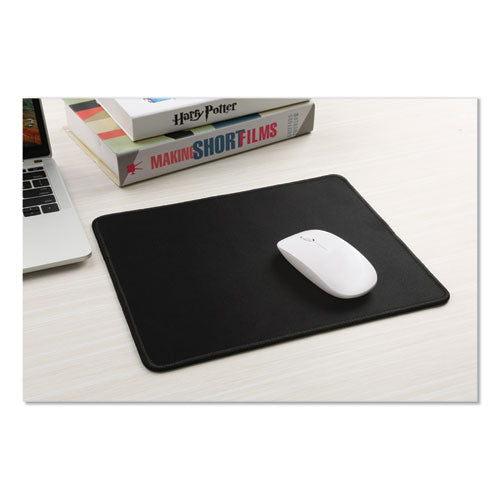 Innovera Large Mouse Pad, Nonskid Base, 9 7-8 x 11 7-8 x 1-8, Black IVR52600