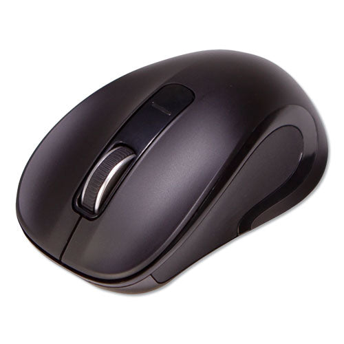 Innovera Mid-Size Wireless Optical Mouse with Micro USB, 2.4 GHz Frequency-32 ft Wireless Range, Right Hand Use, Black IVR61500