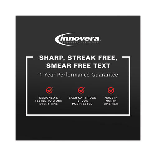 Innovera Remanufactured Black Ink, Replacement for HP 62 (C2P04AN), 200 Page-Yield IVR62B