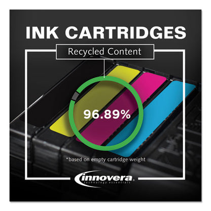 Innovera Remanufactured Black High-Yield Ink, Replacement for HP 62XL (C2P05AN), 600 Page-Yield IVR62XLB