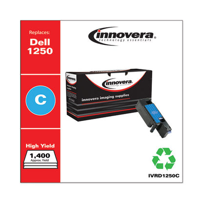 Innovera Remanufactured Cyan High-Yield Toner, Replacement for Dell 331-0777, 1,400 Page-Yield IVRD1250C