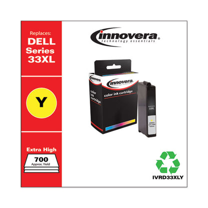 Innovera Remanufactured Yellow Ink, Replacement for Dell 33XL (GRW63331-7380), 700 Page-Yield IVRD33XLY