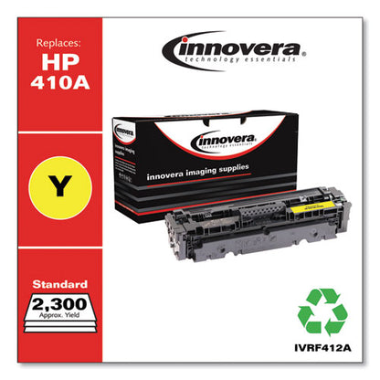 Innovera Remanufactured Yellow Toner, Replacement for HP 410A (CF412A), 2,300 Page-Yield IVRF412A