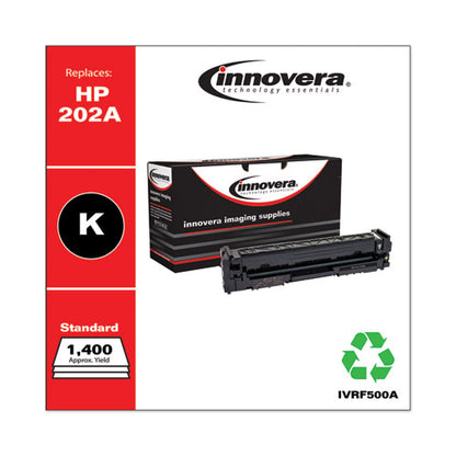 Innovera Remanufactured Black Toner, Replacement for HP 202A (CF500A), 1,400 Page-Yield IVRF500A