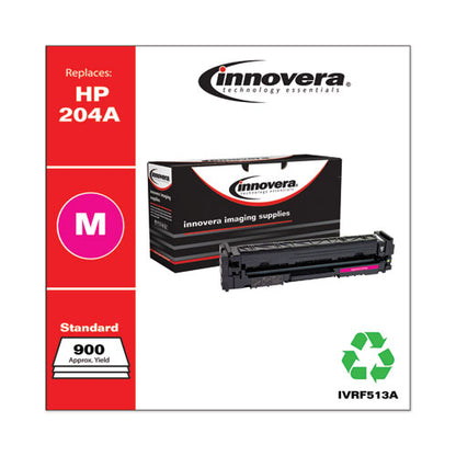 Innovera Remanufactured Magenta Toner, Replacement for HP 204A (CF513A), 900 Page-Yield IVRF513A