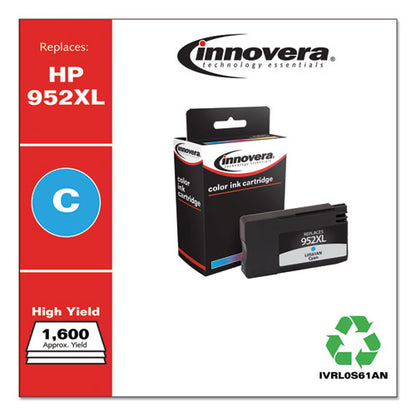 Innovera 952XL (L0S61AN) Remanufactured High-Yield Cyan Ink Cartridge IVRL0S61AN