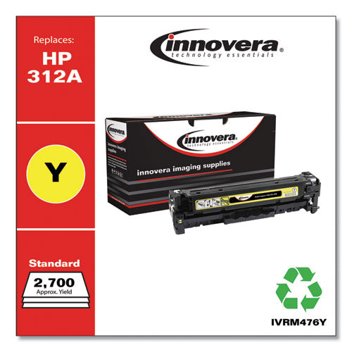 Innovera Remanufactured Yellow Toner, Replacement for HP 312A (CF382A), 2,700 Page-Yield IVRM476Y