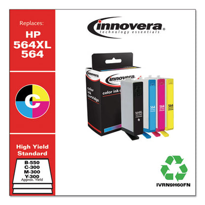 Innovera 564XL-564 (N9H60FN) Remanufactured Black-Cyan-Magenta-Yellow Ink Cartridges IVRN9H60FN